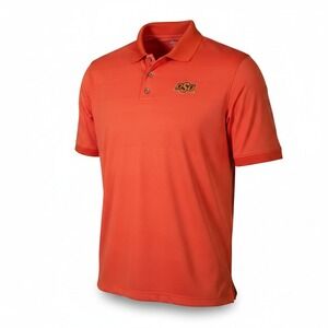 Oklahoma State Cowboys Mens Orange Striped Polo Shirt OSU NCAA Large L